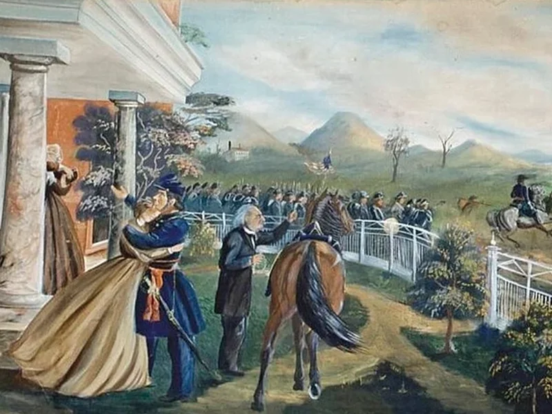 1839-William DeLaney Trimble Travis - Panorama dell'esercito dell'Unione del Cumberland